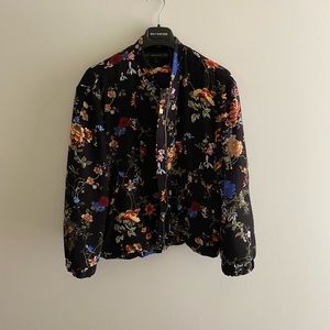 Zara Floral Bomber Jacket - Size M